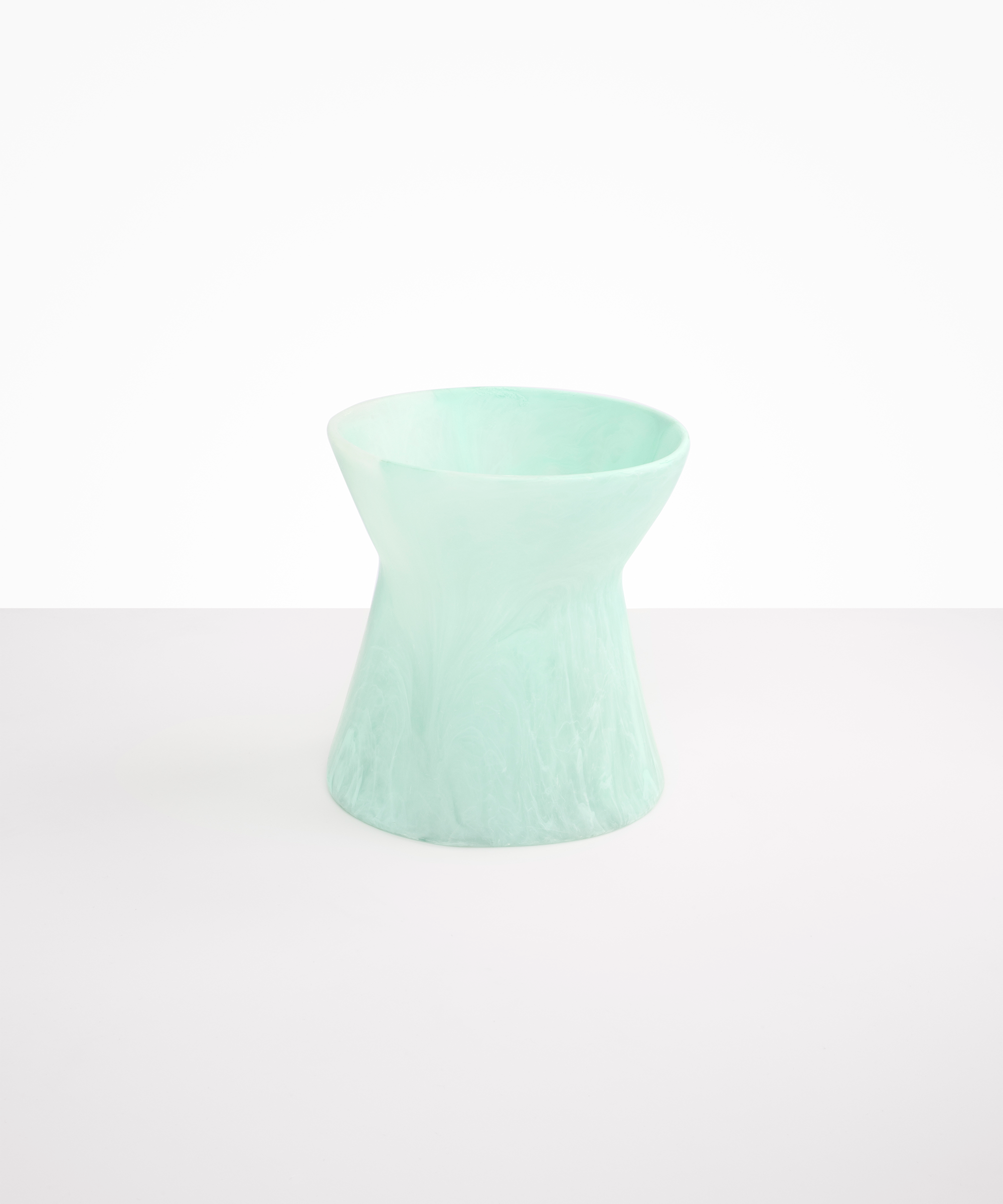 Dinosaur Designs Large Bow Vase in Mint color resin