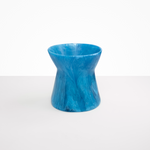 Dinosaur Designs Large Bow Vase in Sky color resin