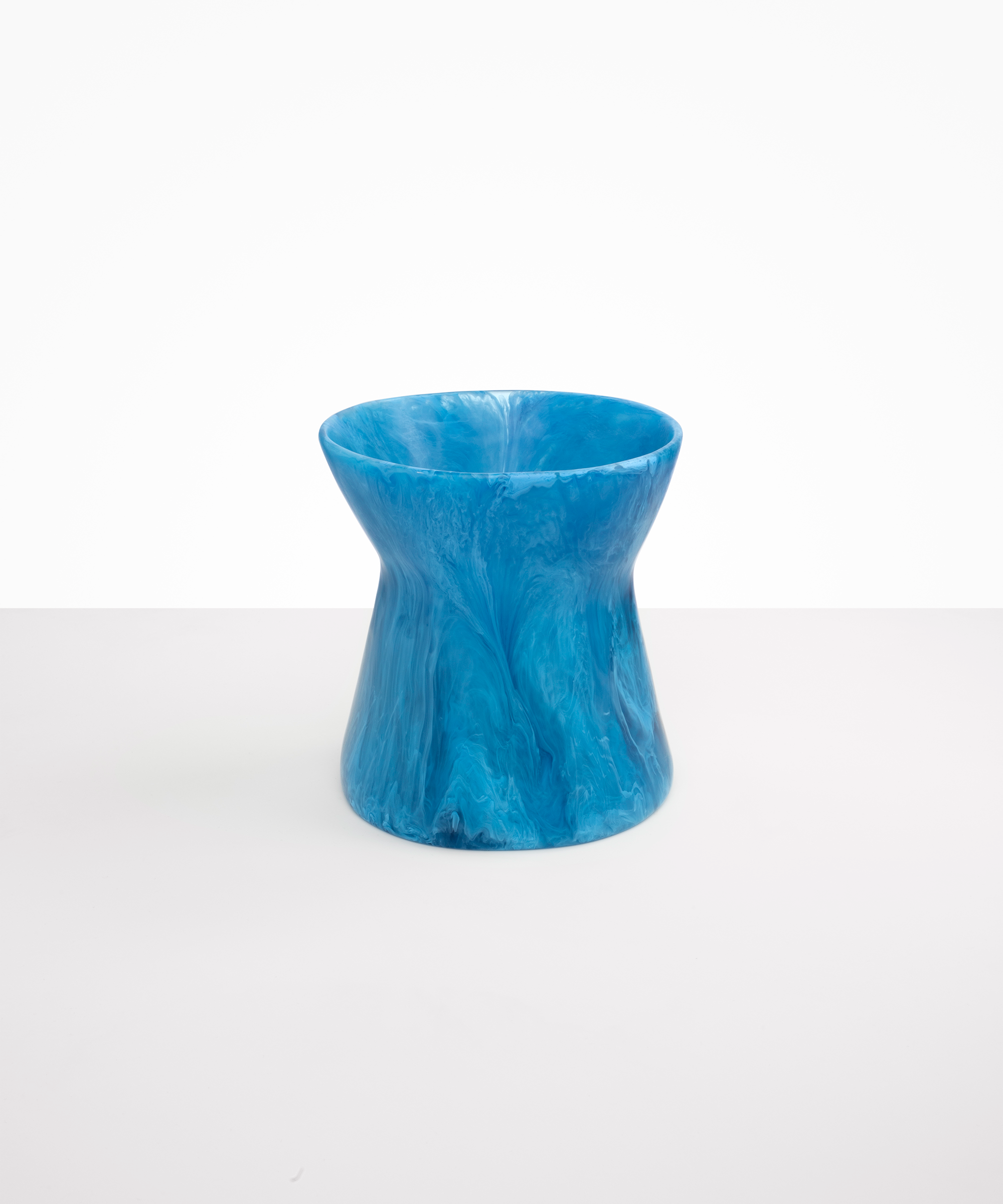 Dinosaur Designs Large Bow Vase in Sky color resin