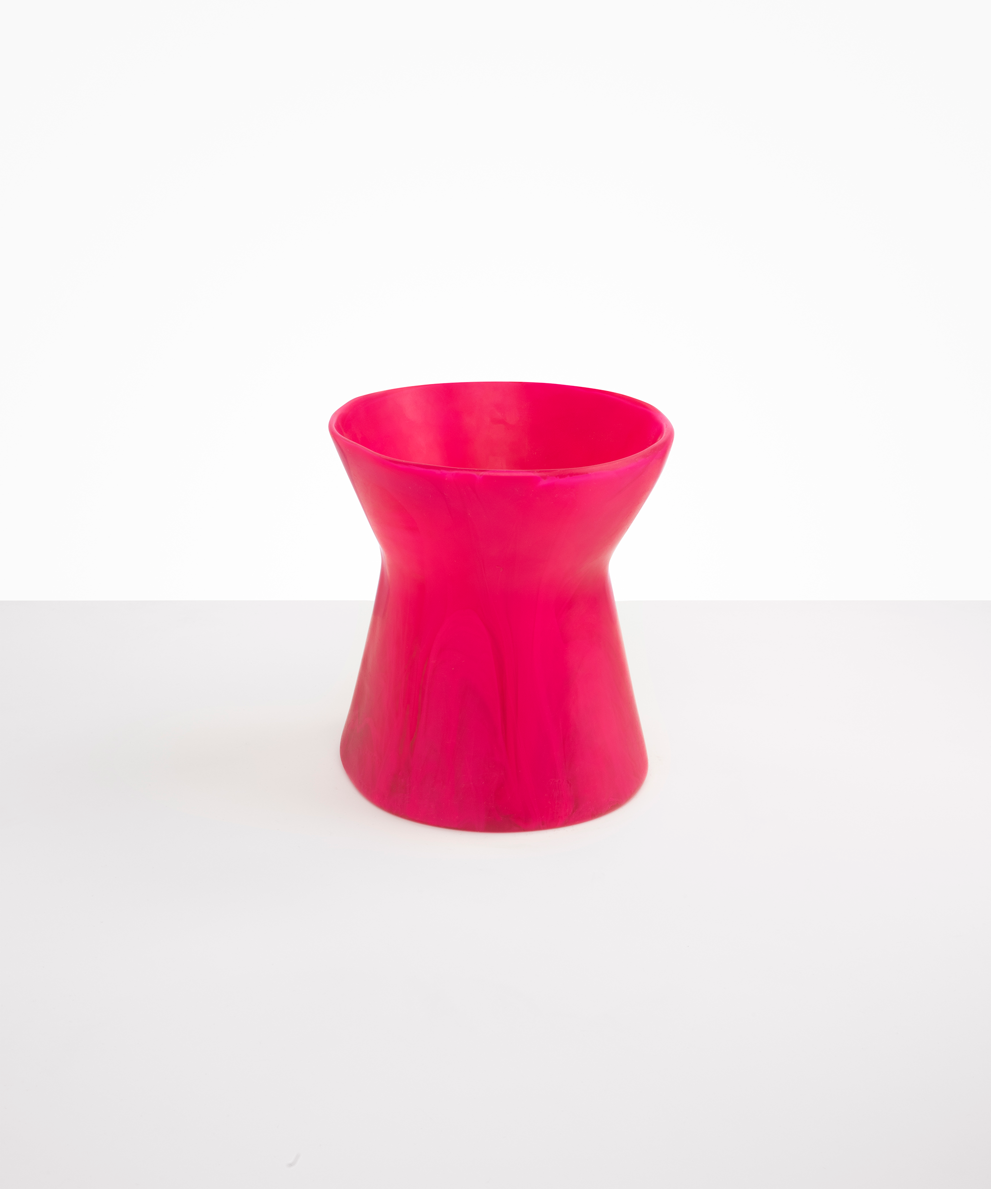 Dinosaur Designs Large Bow Vase in Flamingo Colour resin.