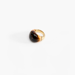 Dinosaur Designs Large Horn Ring in Dark Horn color resin with Nano-Coated Brass Material