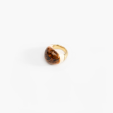 Dinosaur Designs Large Horn Ring in Light Horn Colour resin with Nano-Coated Brass Material.