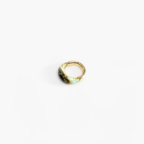 Dinosaur Designs Medium Horn Ring in Malachite Colour resin with Nano-Coated Brass Material.