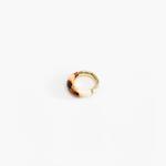 Dinosaur Designs Medium Horn Ring in Light Horn Colour resin with Nano-Coated Brass Material.