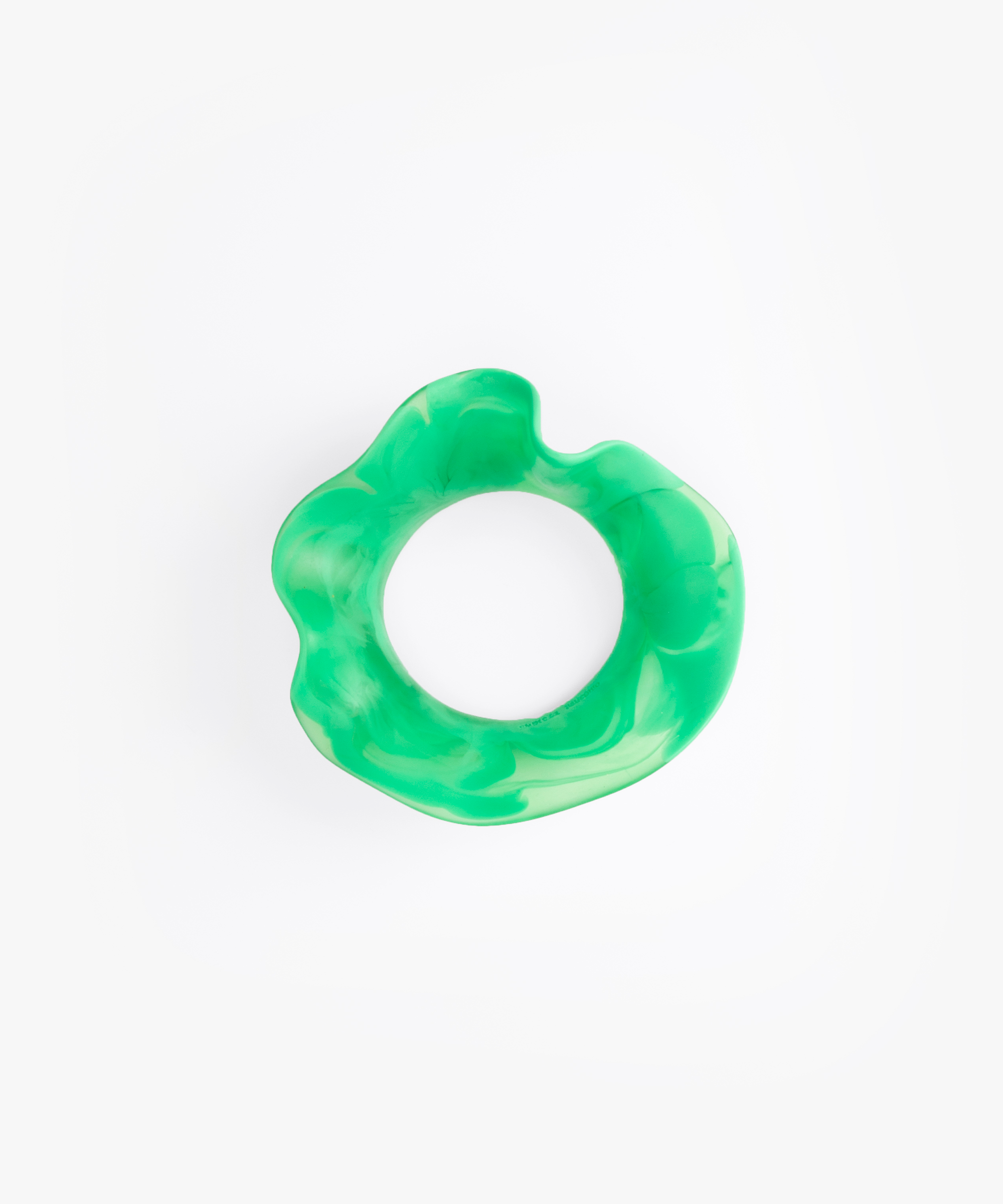 Dinosaur Designs Orchid Bangle in Leaf Colour resin with Wide Fit