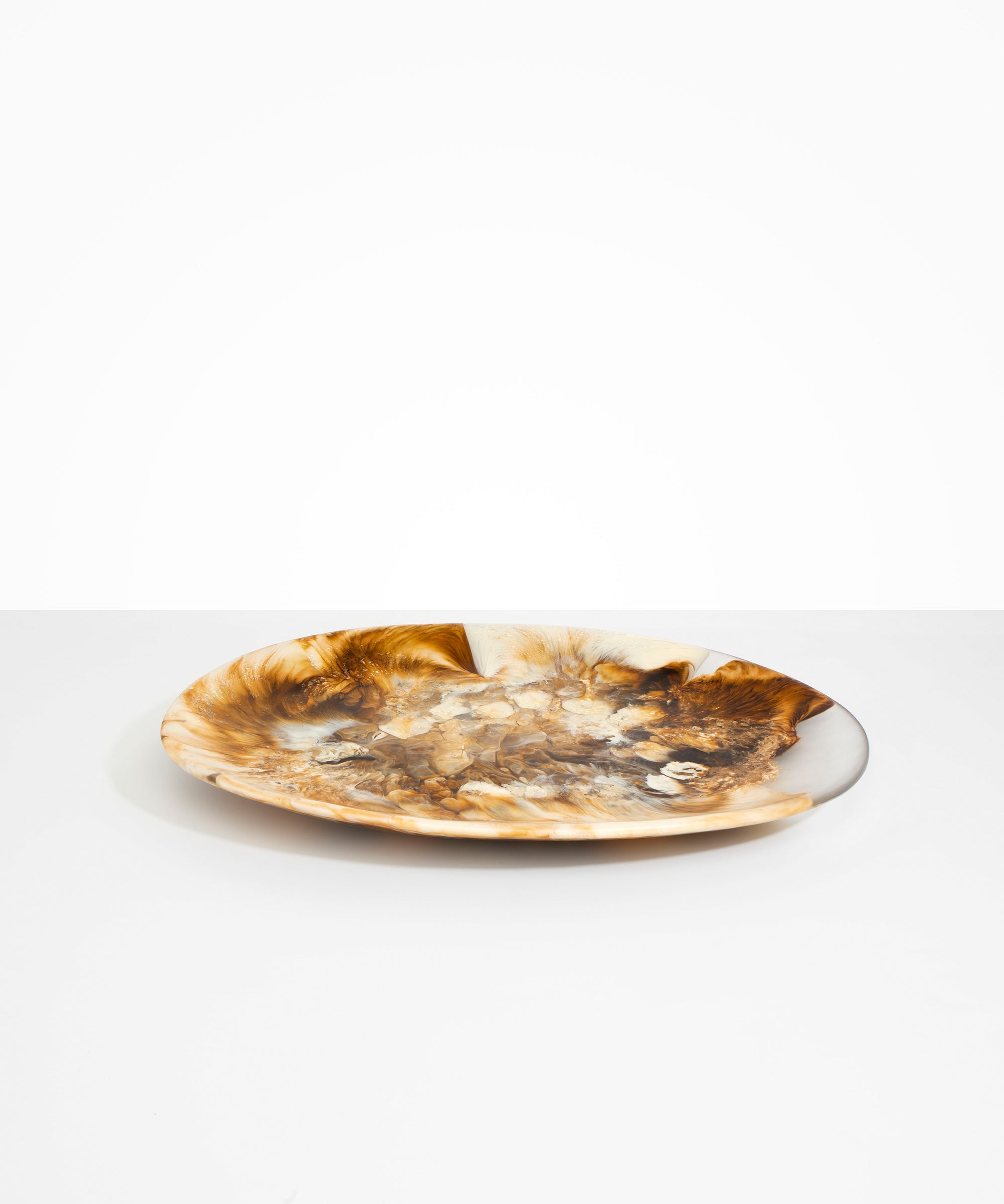 Dinosaur Designs Long Temple Platter in Light Horn Colour resin