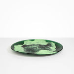 Dinosaur Designs Long Temple Platter in Moss color resin
