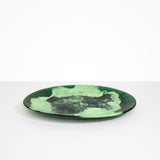 Dinosaur Designs Long Temple Platter in Moss color resin