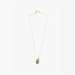 Dinosaur Designs Joie De Vivre Pendant Necklaces in Olive Colour resin with Gold-Filled Material
