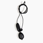 Dinosaur Designs Rock Cluster Pendant in Black Colour resin with 925 Sterling Silver Bead Material.