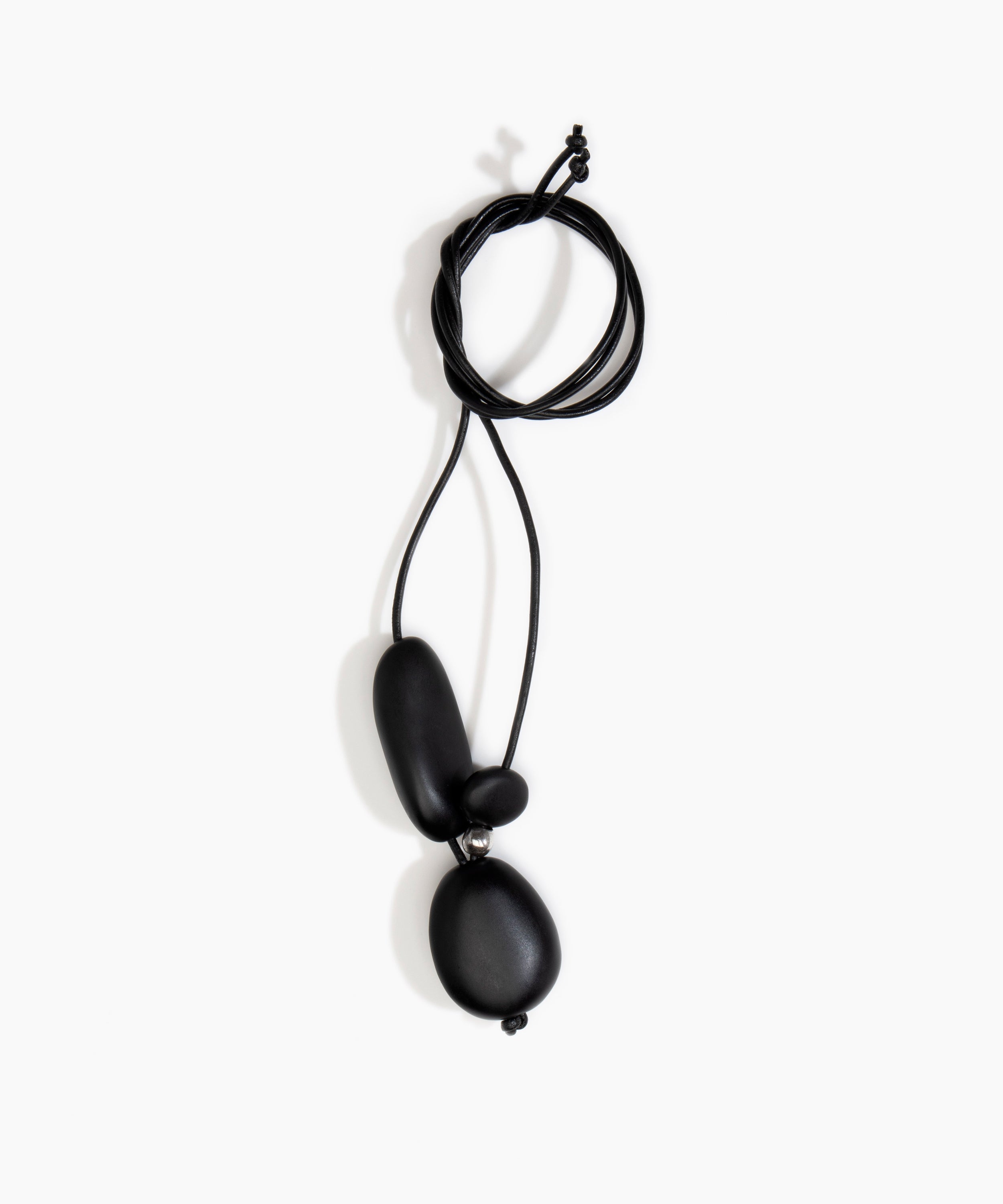 Dinosaur Designs Rock Cluster Pendant Necklaces in Black Colour resin with Nano-Coated Brass Bead Material