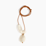 Dinosaur Designs Rock Cluster Pendant Necklaces in Chalk Swirl Colour resin with Nano-Coated Brass Bead Material