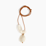 Dinosaur Designs Rock Cluster Pendant in Chalk Swirl Colour resin with Nano-Coated Brass Bead Material