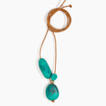 Dinosaur Designs Rock Cluster Pendant Necklaces in Mineral Swirl Colour resin with Nano-Coated Brass Bead Material