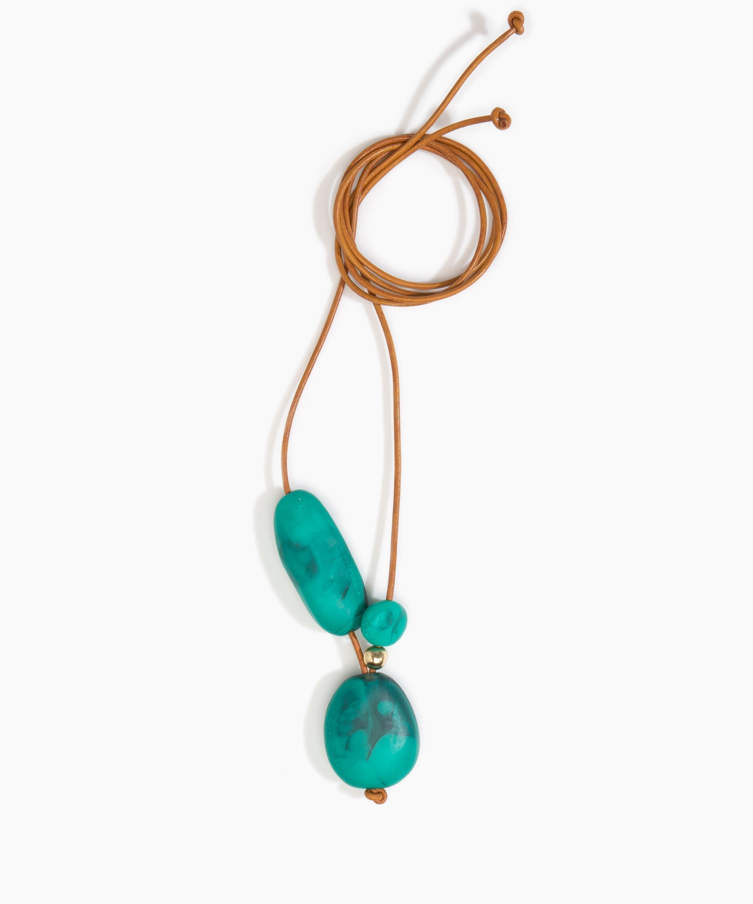 Dinosaur Designs Rock Cluster Pendant Necklaces in Mineral Swirl Colour resin with Nano-Coated Brass Bead Material