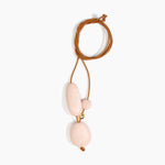 Dinosaur Designs Rock Cluster Pendant Necklaces in Rose Swirl Colour resin with Nano-Coated Brass Bead Material