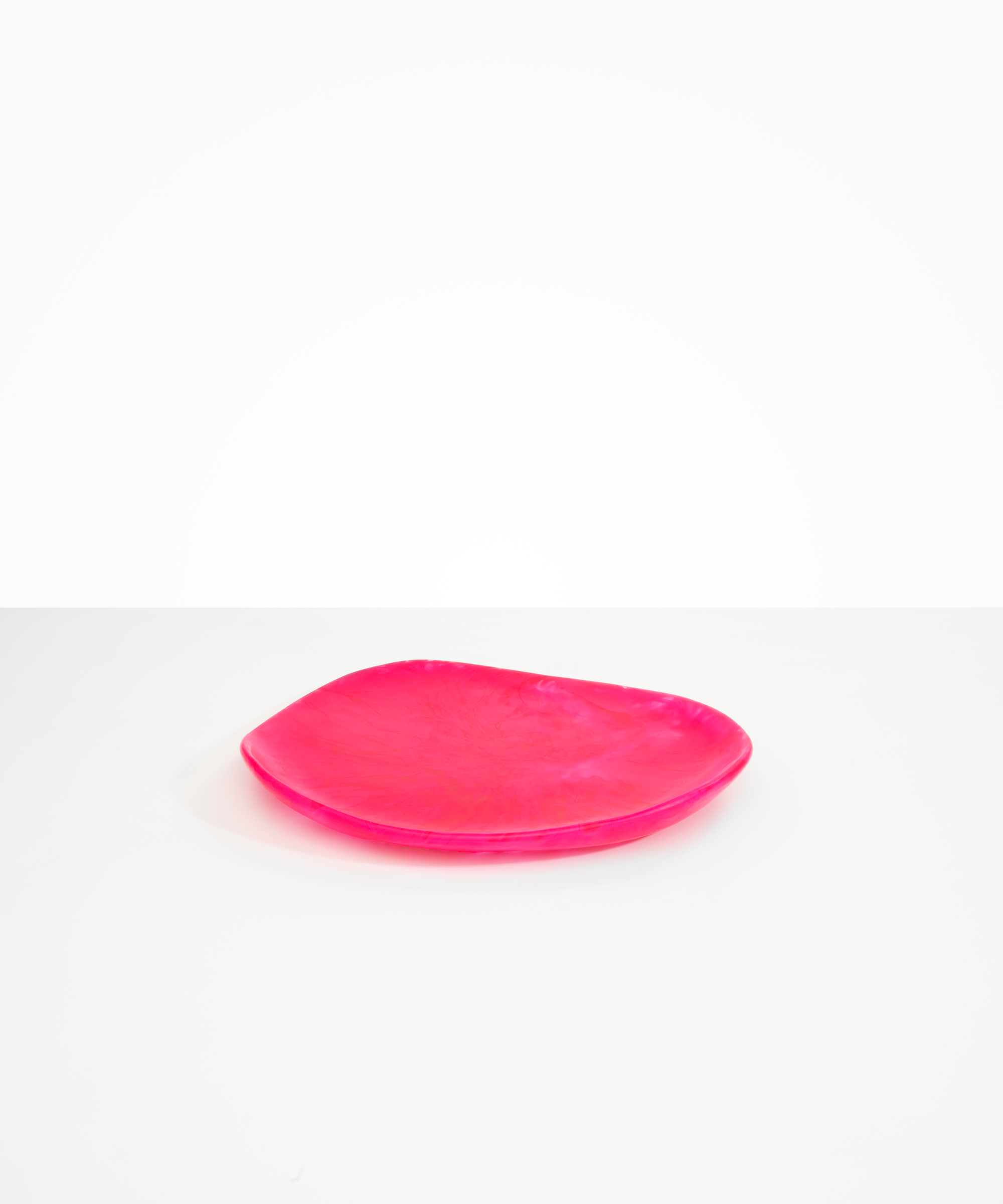 Dinosaur Designs Pebble Plate in Flamingo Colour resin