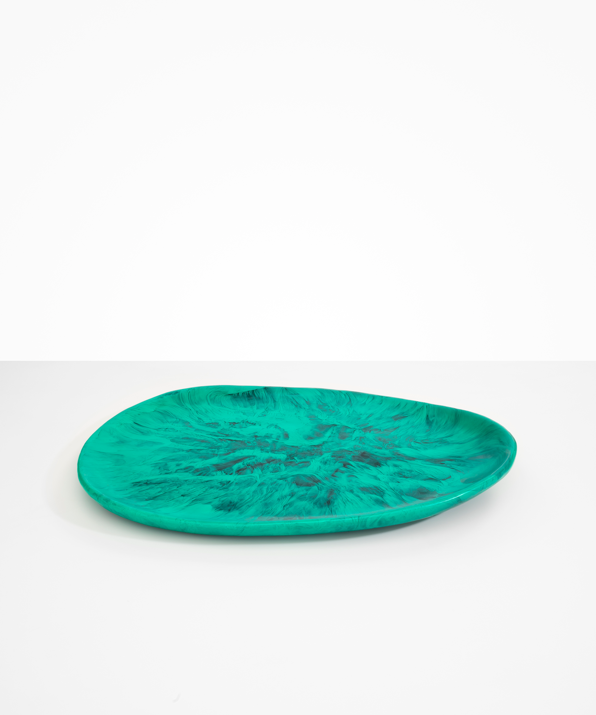 Dinosaur Designs Large Pebble Platter in Mineral Swirl Colour resin.