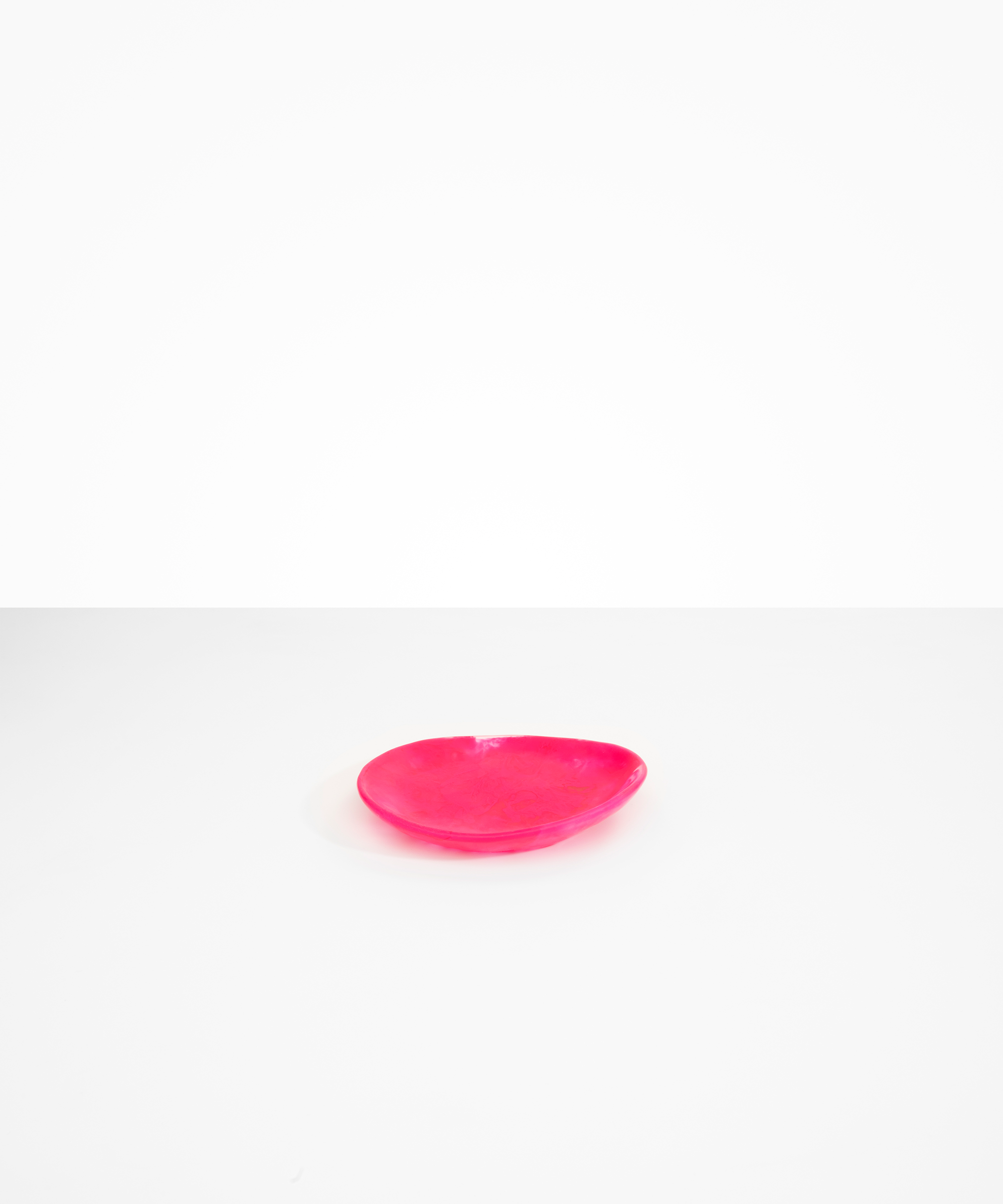 Dinosaur Designs Pebble Side Plate in Flamingo Colour resin.