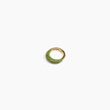 Dinosaur Designs Small Horn Ring in Olive Colour resin with Nano-Coated Brass Material.