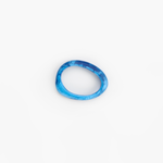 Dinosaur Designs Rock Wishbone Bangle in Sky Colour resin with Wide Fit.