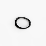 Dinosaur Designs Rock Wishbone Bangle in Black Colour resin with Wide Fit.
