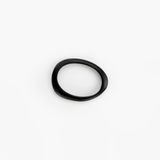 Dinosaur Designs Rock Wishbone Bangle in Black Colour resin with Wide Fit.