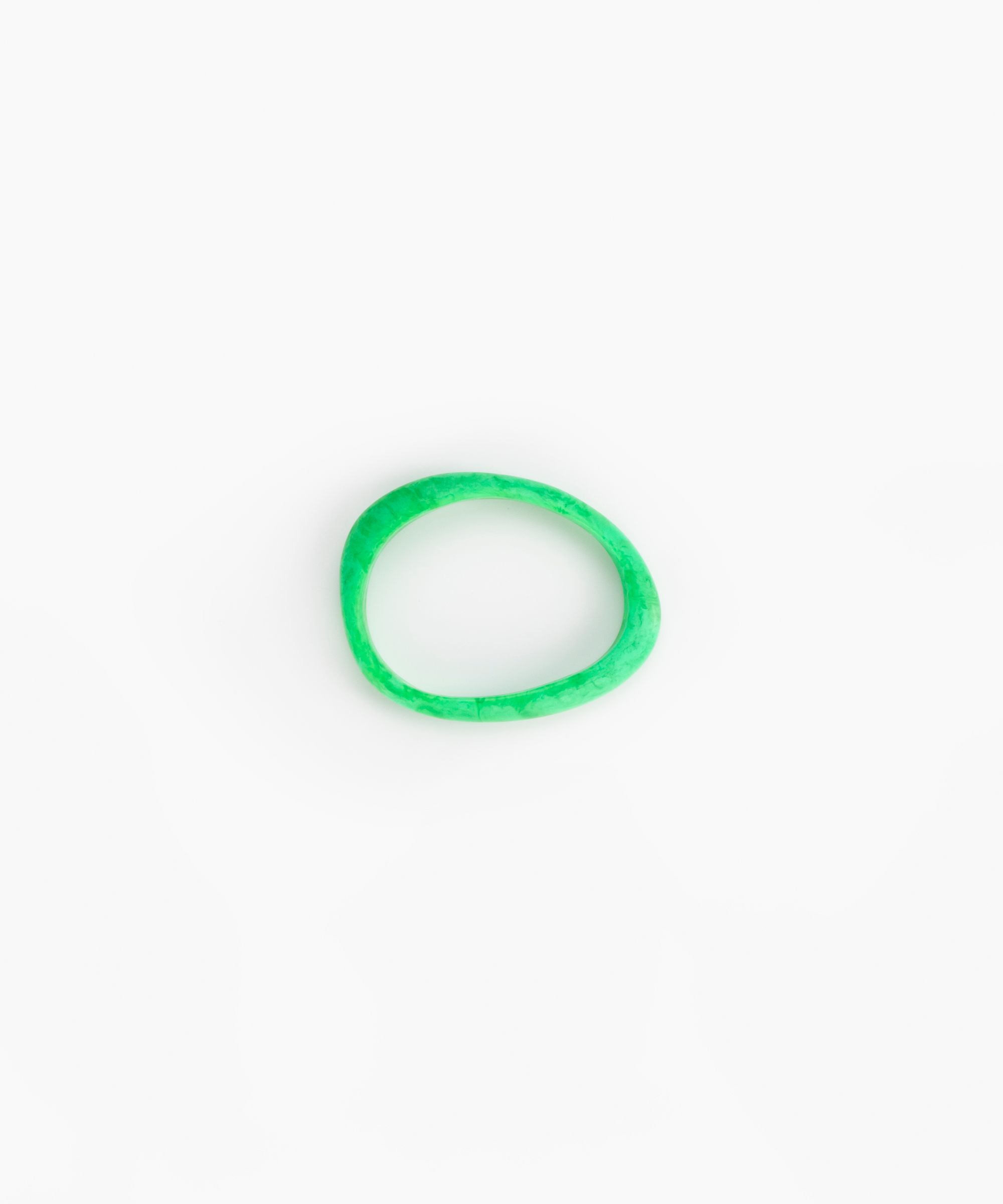 Dinosaur Designs Rock Wishbone Bangle in Leaf Colour resin with Wide Fit..