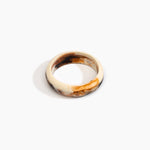 Dinosaur Designs Medium Organic Oval Bangle Bracelets in Light Horn Colour resin with Wide Fit