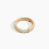 Dinosaur Designs Medium Organic Oval Bangle in Sandy Pearl Colour resin with Wide Fit..