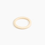 Dinosaur Designs Small Organic Oval Bangle Bracelets in Cream color resin with Wide Fit