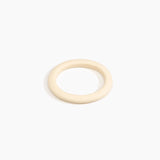 Dinosaur Designs Small Organic Oval Bangle Bracelets in Cream color resin with Wide Fit