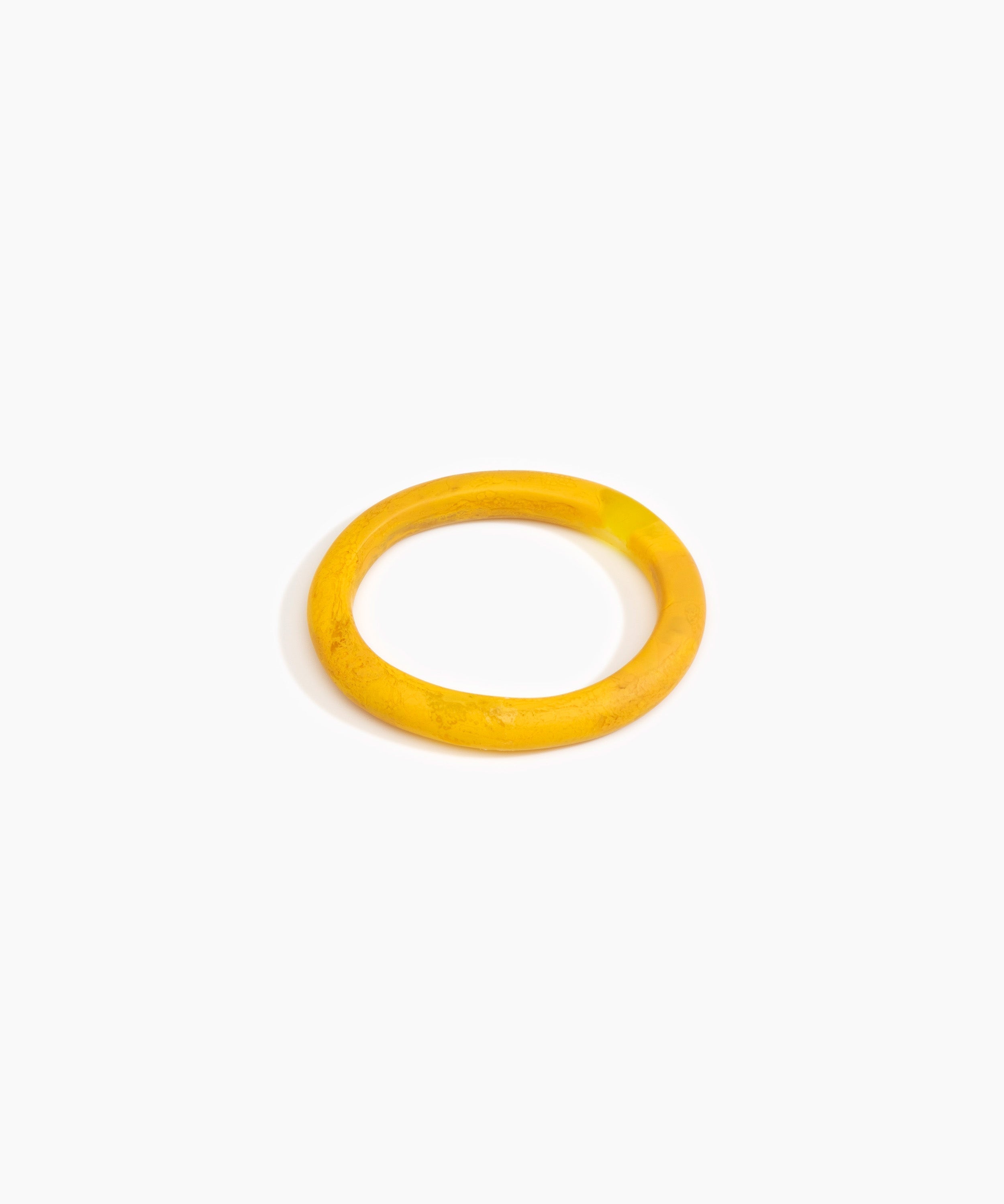 Dinosaur Designs Small Organic Oval Bangle Bracelets in Honeycomb color resin with Wide Fit