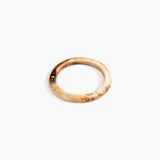 Dinosaur Designs Small Organic Oval Bangle Bracelets in Light Horn color resin with Wide Fit