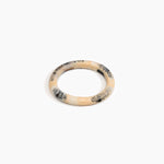 Dinosaur Designs Small Organic Oval Bangle Bracelets in Sandy Pearl color resin with Wide Fit
