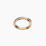 Dinosaur Designs Small Organic Oval Bangle Bracelets in Sandy Pearl color resin with Wide Fit