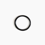 Dinosaur Designs Polished Classic Wishbone Bangle in Black Colour resin with Wide Fit.