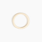 Dinosaur Designs Polished Classic Wishbone Bangle in Cream Colour resin with Wide Fit.