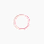 Dinosaur Designs Polished Classic Wishbone Bangle in Shell Pink Colour resin with Wide Fit.
