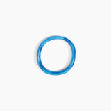 Dinosaur Designs Polished Classic Wishbone Bangle Bracelets in Sky Colour resin with Wide Fit