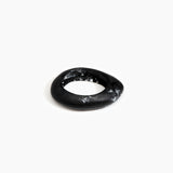 Dinosaur Designs SBRCKSML Small Rock Bangle BLACK MARBLE.