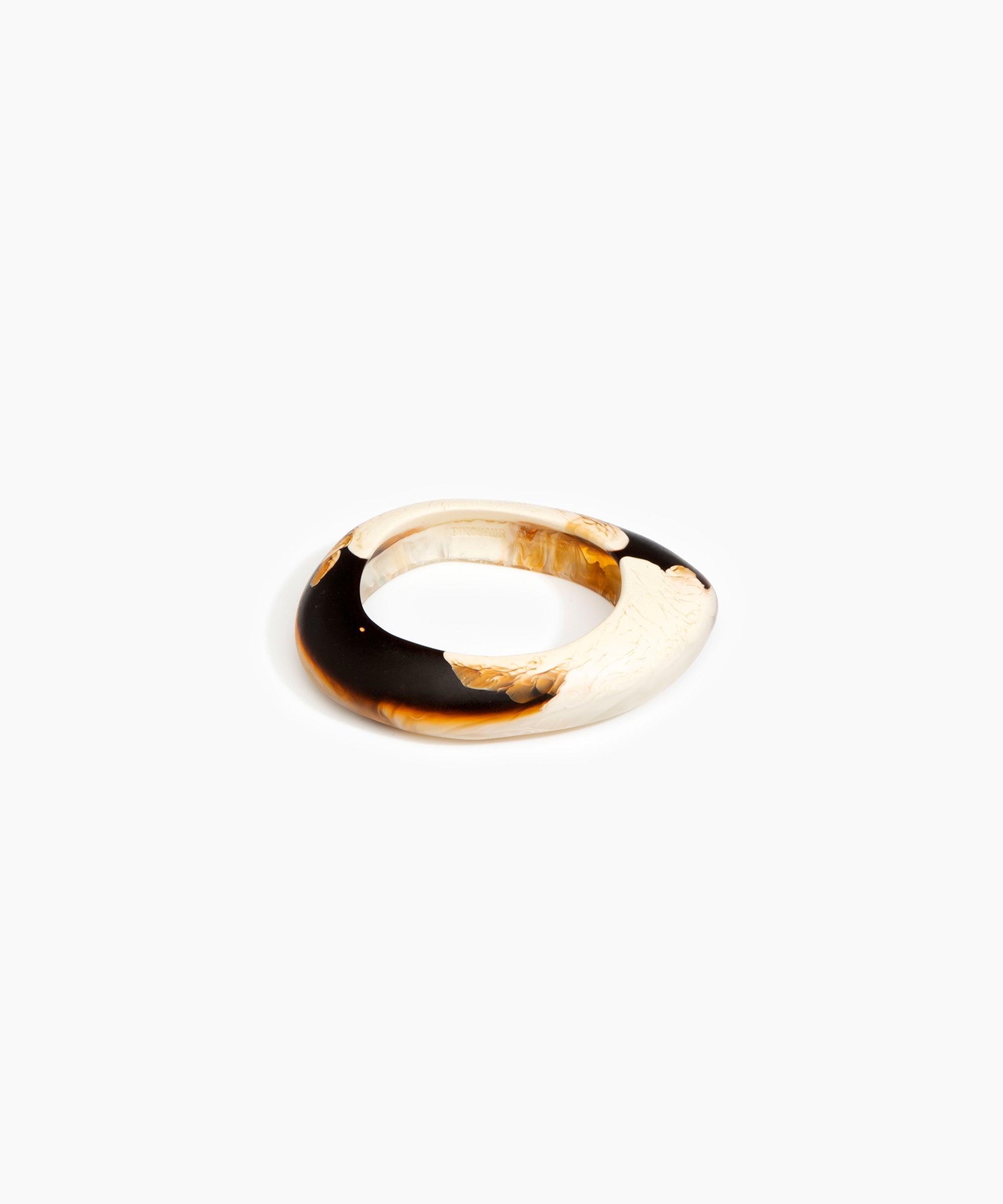 Dinosaur Designs SBRCKSML Small Rock Bangle LIGHT HORN.