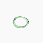 Dinosaur Designs Rock Wishbone Bangle in Moss Colour resin with Wide Fit.