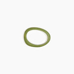Dinosaur Designs Rock Wishbone Bangle in Olive Colour resin with Wide Fit..