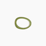 Dinosaur Designs Rock Wishbone Bangle in Olive Colour resin with Wide Fit.