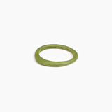 Dinosaur Designs SBRCKWBN Rock Wishbone Bangle OLIVE.