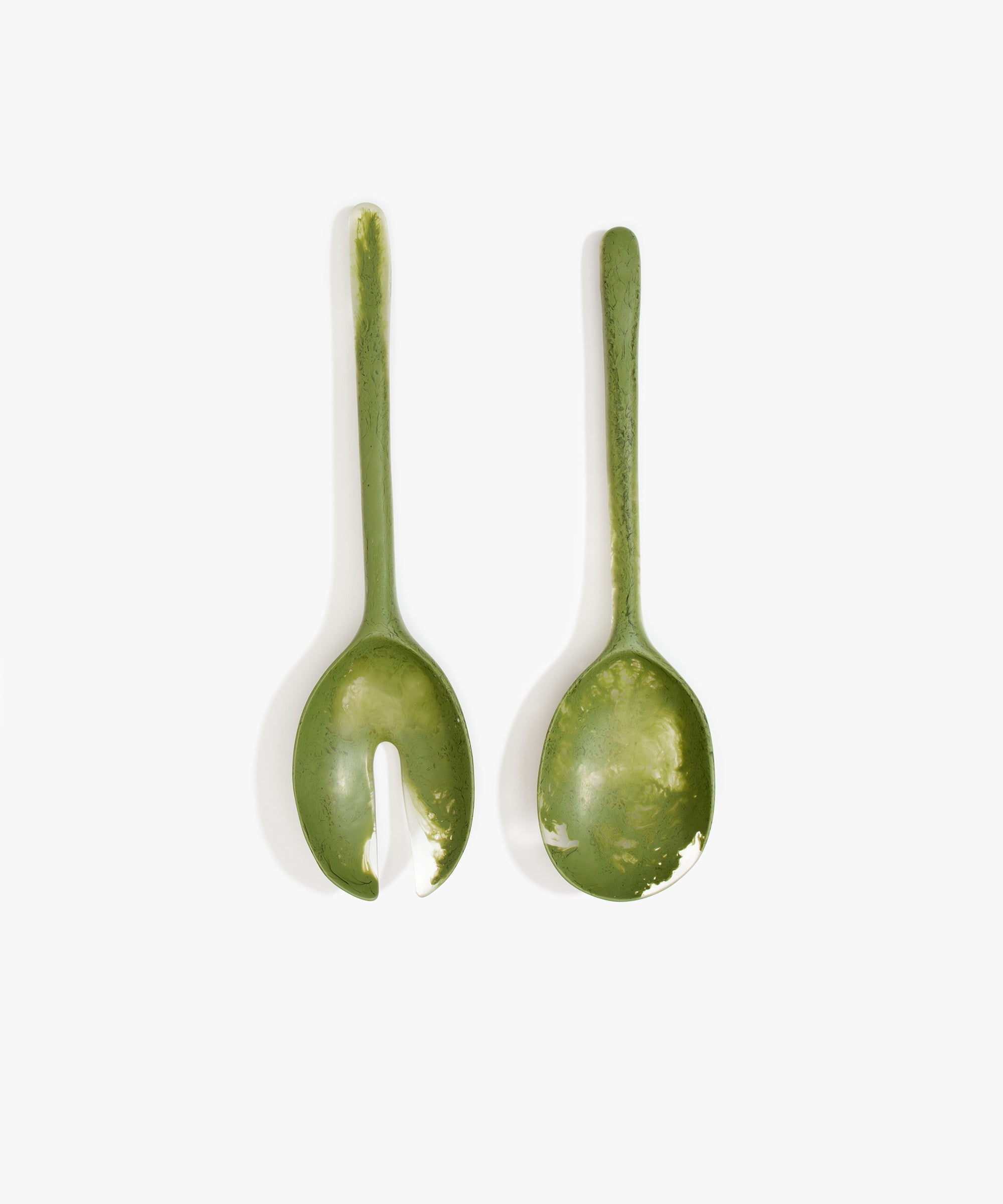 Dinosaur Designs Long Stone Servers Tableware in Olive Colour resin