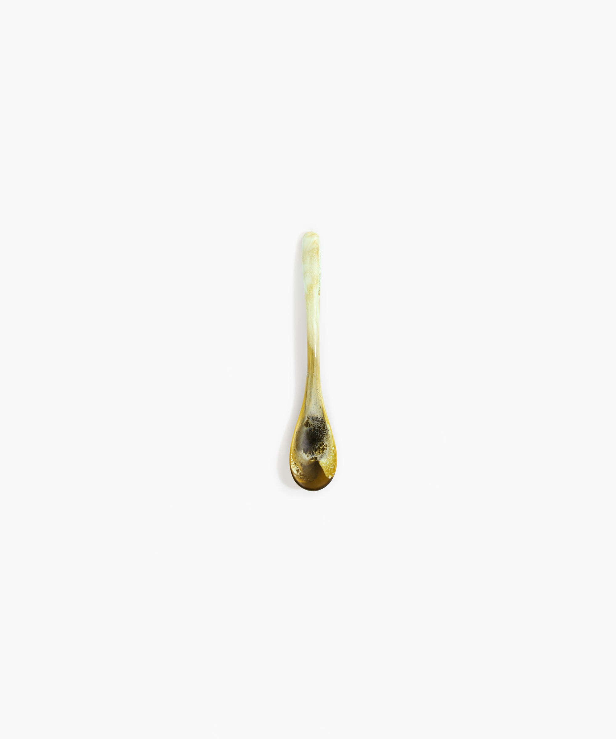 Dinosaur Designs Shell Spoon in Malachite Colour resin.