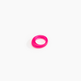 Dinosaur Designs Slate Ring in Flamingo Colour resin with Regular Fit..