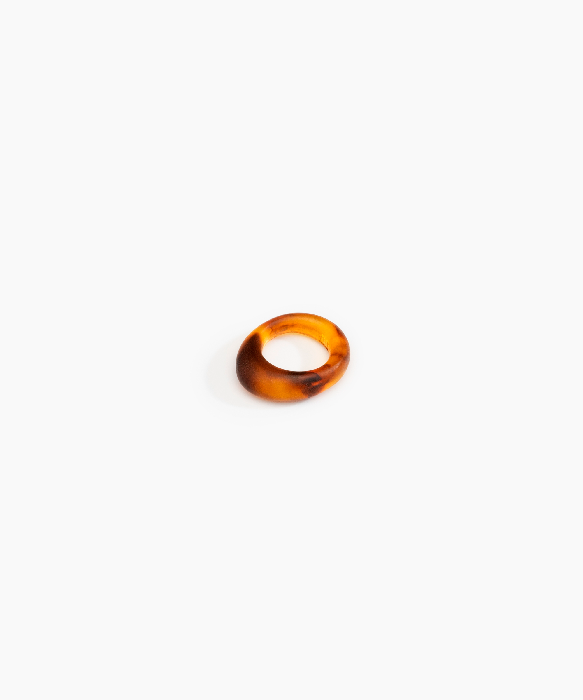 Dinosaur Designs Slate Ring in Tortoise Colour resin with Regular Fit..